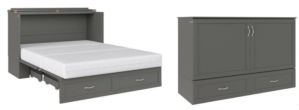 Canora Grey: Audet Solid Wood Storage Murphy Bed 