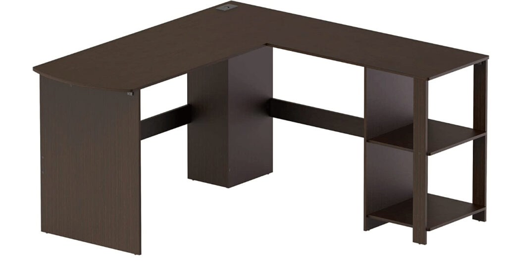 SHW L-Shaped Home Office Wood Corner Desk