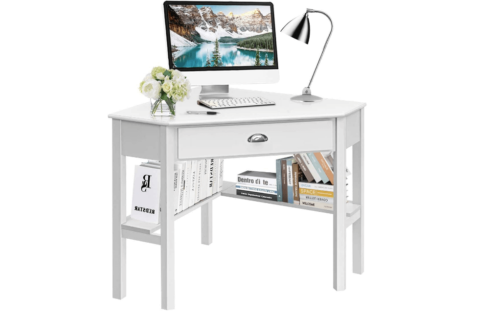 Tangkula White Corner Desk